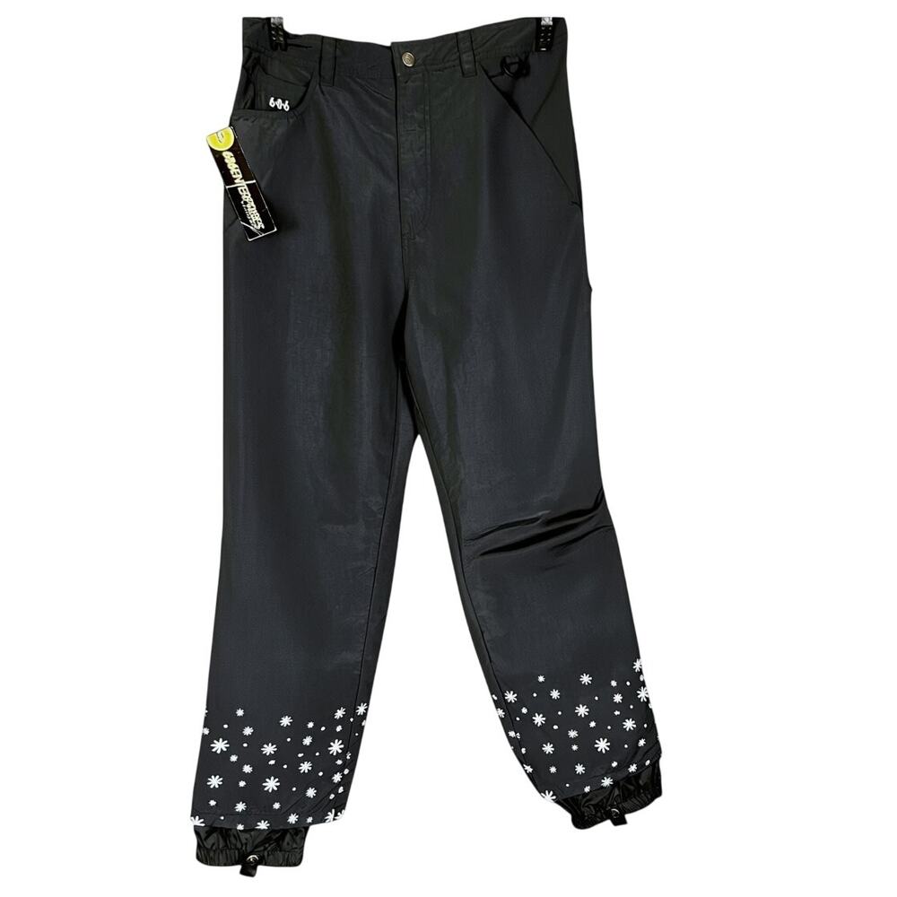 686 Enterprises Men's XL Black Snowboarding Ski Snow Pants 90s Deadstock NWT